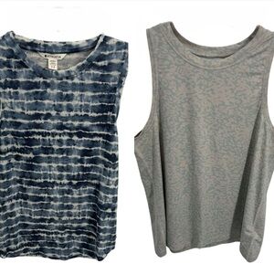 Athleta Lot Of 2 Tanks Women’s Size Small Tops Sleeveless Pullover Tie-dye